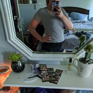 Black and white striped tee